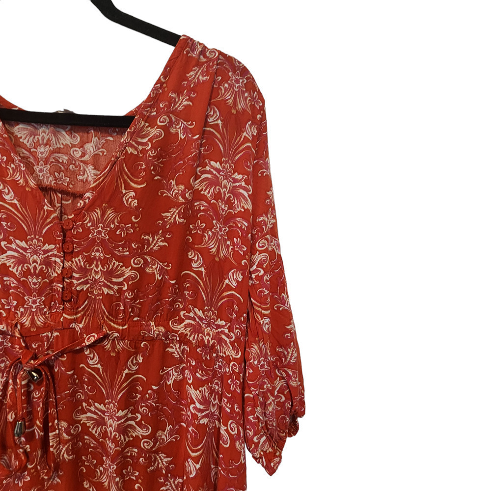 ABEL THE LABEL Strawberry Kisses Boho Maxi Dress Size S - Picture 5 of 10